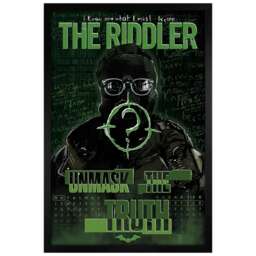 Black Wooden Framed The Batman (Riddler) Maxi Poster Multi