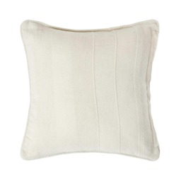 Homescapes Cotton Rajput Ribbed Natural Cushion Cover - 60 x 60 cm Cream Natural 60 x 60 cm