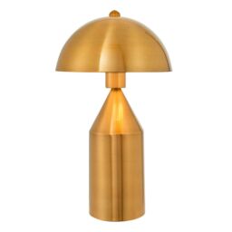 Nova Table Lamp Antique Brass Plate & Gloss White 1 Light IP20 - E27