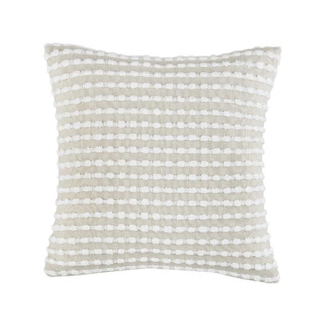Catherine Lansfield Stab Stitch Cushion Cream Natural 43x43cm