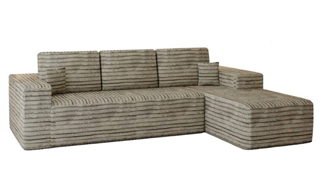 Modern L Shaped Corner Sofa with Chaise Deep Seating Detachable Headrest Cushions No Assembly Living Room Sofa