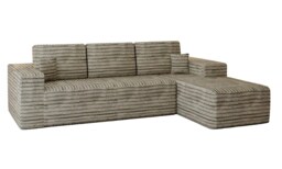Modern L Shaped Corner Sofa with Chaise Deep Seating Detachable Headrest Cushions No Assembly Living Room Sofa