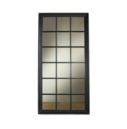 Cambridge Rectangular Window Mirror Black H 180cm x L 90cm x W 4cm 1