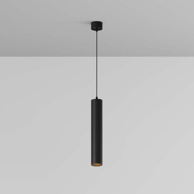 Focus Led Slim Pendant Ceiling Light Black 3000K 900lm
