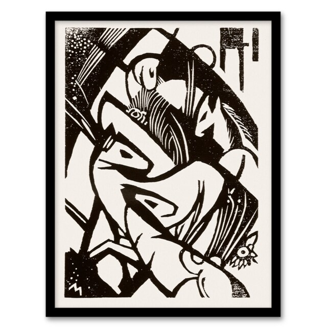 Franz Marc Framed Wall Art Print Horses 1912 Abstract Painting Home Décor