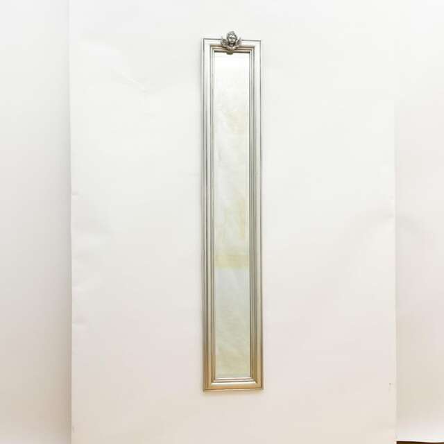Decorative Rectangular Wall Mirror - L3 x W13 x H109 cm - Silver Multi