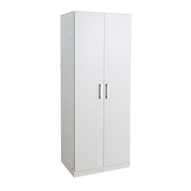 Arla 2 Door Wardrobe With Hanging Rail And Shelf Bedroom Storage White