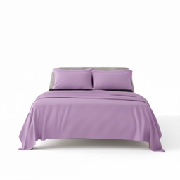 Flannelette Cotton Duvet Cover Set Soft Brushed Warm Bedding Set Purple Lilac Double