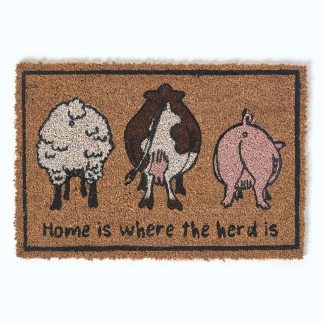 Homescapes Farm Animal Coir Non-Slip Doormat