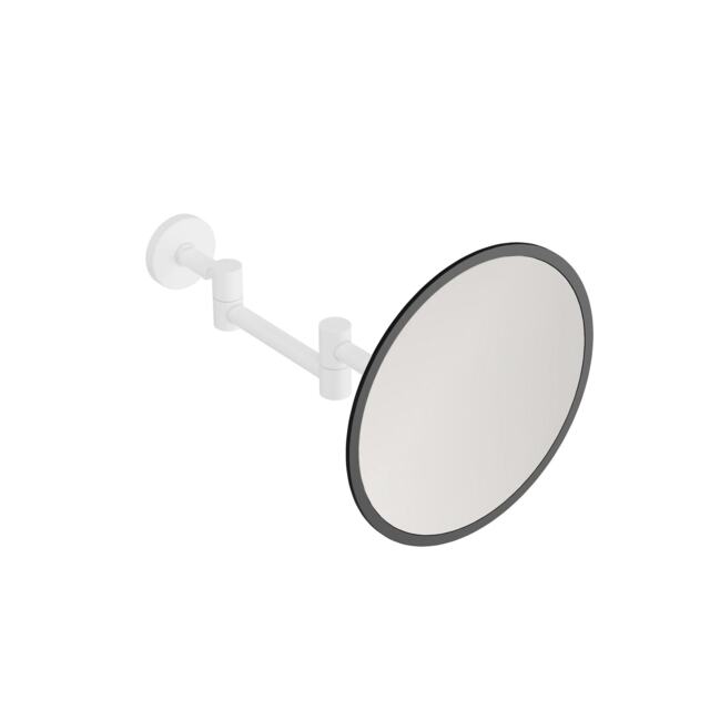 Cosmic Wall Magnifying Mirror with Double-Threaded Screws for Bathroom, White Multi