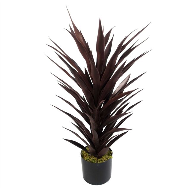Realistic Artificial Plant Dark Red Yucca 85cm - Realistic plant by Botanik Green 2ft
