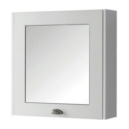 Bathroom Mirror Cabinet 600mm Wide - White - (Aberdeen) White White 1