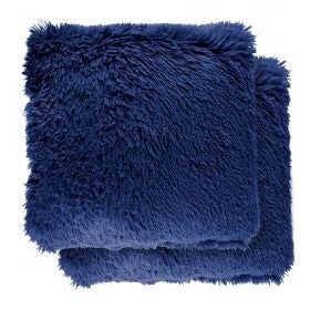 Teddy Cushion Cover 43cm x 43cm Navy Blue Blue