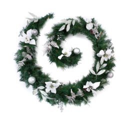 Best Artificial 9ft White & Silver Decorated Christmas Garland