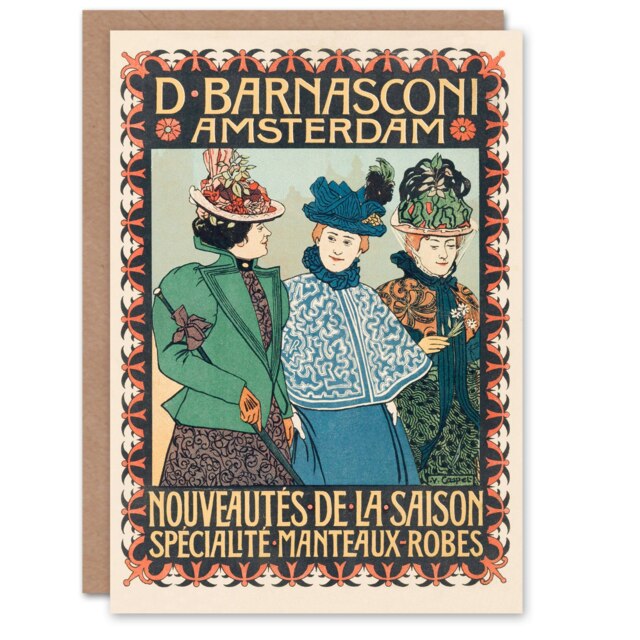 Johann Georg van Caspel Art Card Barnasconi Clothes Advert