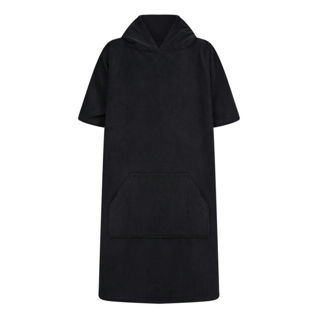 Towel City Childrens/Kids Poncho - Black - 10-13 Years