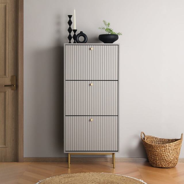 Devon - Shoe Cabinet - Grey -