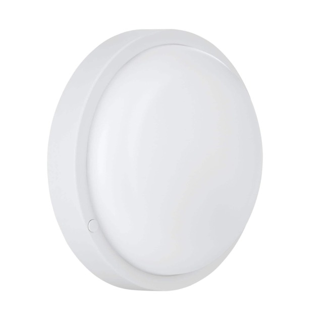 EGLO Basic Boschetto-E Round White Plastic Outdoor Wall/Ceiling Light, (D) 17cm