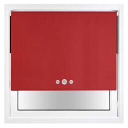 FURNISHED Blackout Roller Blind with Triple Eyelets & Metal Fittings Red Red (W) 75cm x (L) 165cm