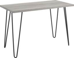 Owen Retro Office Writing Desk in Distressed Grey Oak