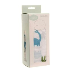 Ziggle Baby Cotton Muslin Swaddle Wrap - Dinosaur