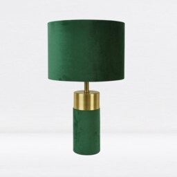 Green Velvet Table Lamp Green Bronze Large 1