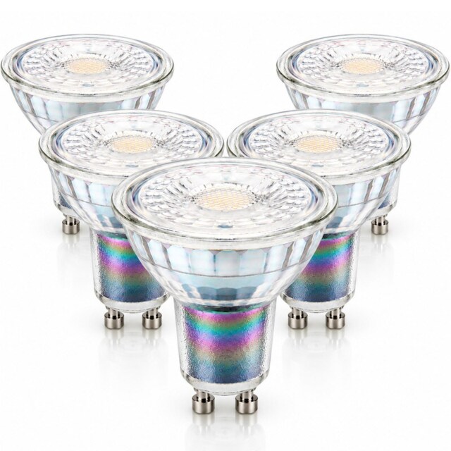 BELL Lighting 5 Pack GU10 Premium Quality Glass LED Spotlight Bulbs 3.1W 350lm 38 Deg Beam