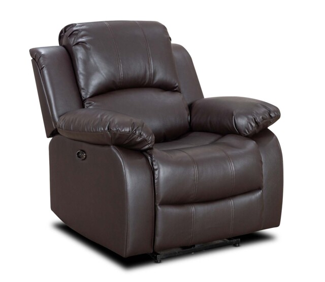Faux Leather Brown Electric Recliner Chair VALENCIA