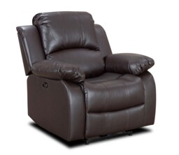 Faux Leather Brown Electric Recliner Chair VALENCIA