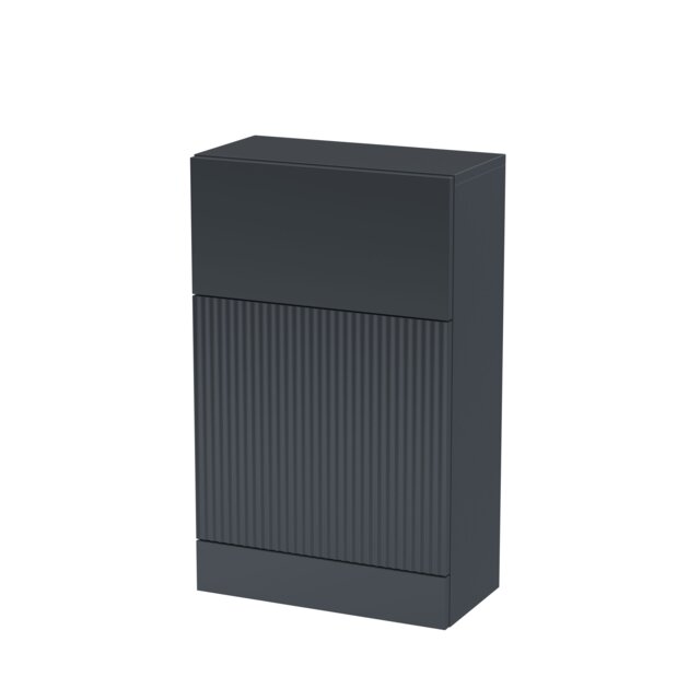 Balterley Contemporary Bathroom Durable Fluted Floor Standing Toilet WC Unit Grey Satin Soft Black