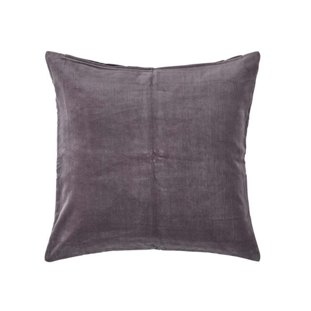 Homescapes Dark Grey Velvet Cushion Cover - 40 x 40 cm Grey Dark grey 1
