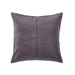 Homescapes Dark Grey Velvet Cushion Cover - 40 x 40 cm Grey Dark grey 1