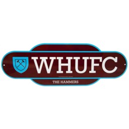 West Ham United FC Retro Hanging Sign - Scarlet Red/White/Sky Blue - One Size