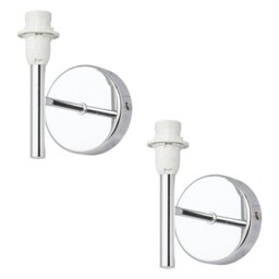 Set of 2 Brea - Chrome Wall Light Fittings Only Chrome 2