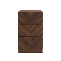 Catania 3 Drawer Bedside Table Brown Royal Walnut