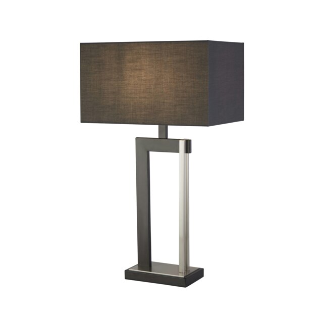 BLACK & SATIN NICKEL TABLE LAMP
