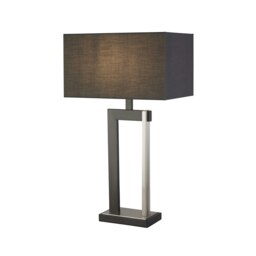 BLACK & SATIN NICKEL TABLE LAMP