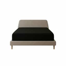 Flannelette Fitted Sheet Soft Brushed Cotton Bedding Warmth Comfort Black Single