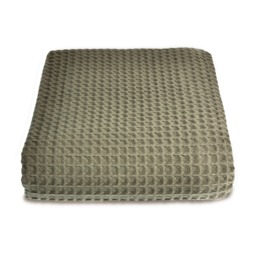 Waffle Throw Blanket 175 x 225cm - Khaki