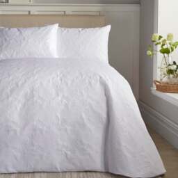 Serene Butterfly Garden Duvet Cover Set White