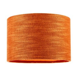 Designer Bobbled and Textured Linen Lamp Shade in Rustic Orange