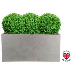 Grey Light Concrete Trough Garden Planter H30 L60 W30 cm, 54 ltrs Cap.