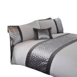 Hollywood Polycotton Duvet Cover Set with Pillowcase Silver Single 1