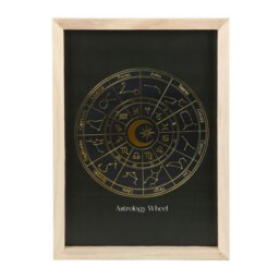 Something Different Astrology Wheel Framed Print - Black - One Size