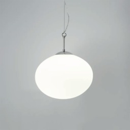 CGC Frazer Opal Glass Adjustable Pendant Light, Chrome Finish, E27, 2m White White diameter: 24 cm, height 17 cm, adjustable up to 2m