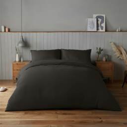 Silentnight Supersoft Duvet Cover Set, Black