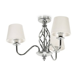 ValueLights Memphis Chrome 3 Way Chandelier and Bulbs