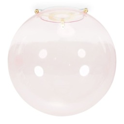 ValueLights Frenchie Pink Tinted Glass Globe Gold Easy Fit Shade and Bulb