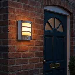 EGLO City Stainless-Steel & Plastic Exterior Wall Light with Motion Sensor