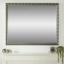 Harlington Rectangular Shape Wall Mirror Silver H 90cm x L 65cm 1